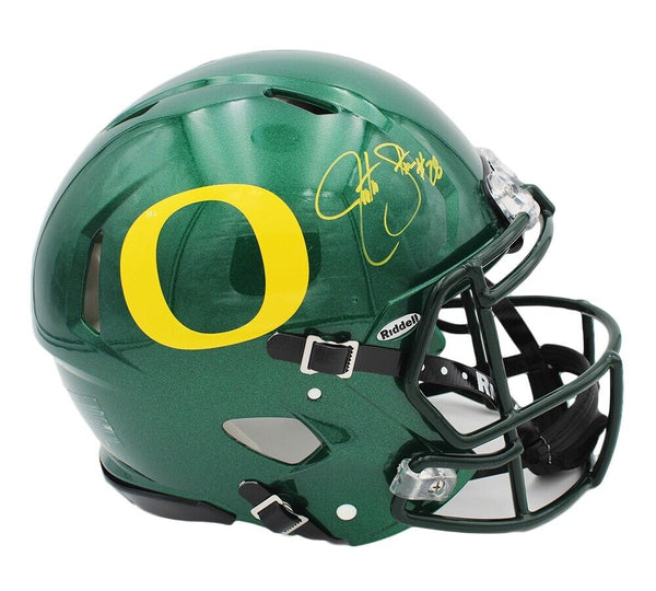 Jonathan Stewart Signed Oregon Ducks Speed Authentic Dark Green NCAA Helmet