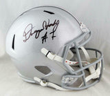 Dwayne Haskins Autographed Ohio State Silver F/S Speed Helmet- JSA W Auth *Black