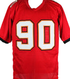 Jason Pierre Paul Autographed Red Pro Style Jersey- JSA W *Black