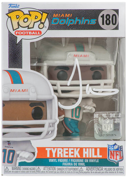 Tyreek Hill Signed Miami Dolphins NFL Funko Pop Doll #180 - (SCHWARTZ COA)