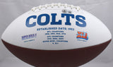 Edgerrin James Autographed Indianapolis Colts Logo Football - Beckett W Hologram