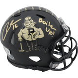 Aidan O'Connell Signed Purdue Boilermakers Pete Mini Helmet Insc. Beckett 48895