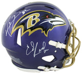 Ravens Ray Lewis & Ed Reed Signed Flash F/S Speed Proline Helmet W/ Case BAS Wit