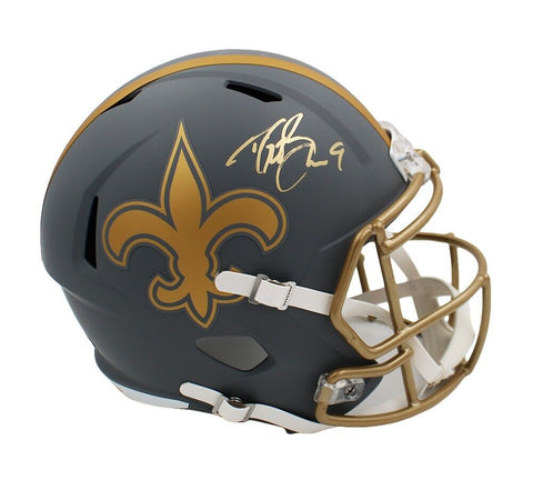 Drew Brees Signed New Orleans Saints Speed Full Size Slate NFL Helmet