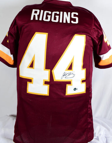 John Riggins Autographed Burgundy Pro Style Jersey- Beckett W Hologram *Black