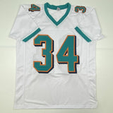 Autographed/Signed RICKY WILLIAMS Miami White Football Jersey JSA COA Auto