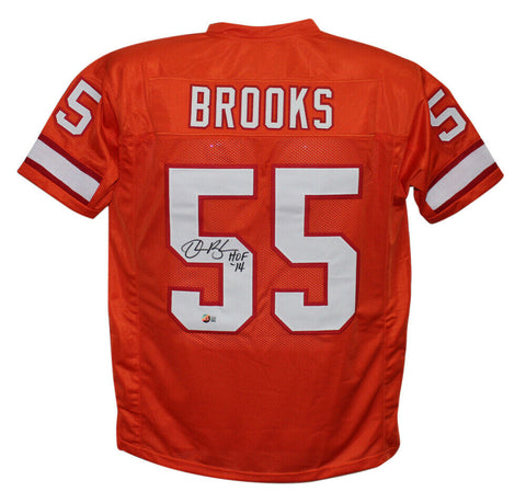 Derrick Brooks Autographed/Signed Pro Style Orange XL Jersey HOF Beckett 33972