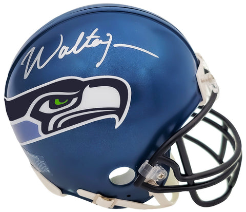 WALTER JONES AUTOGRAPHED SEATTLE SEAHAWKS BLUE MINI HELMET MCS HOLO 203083