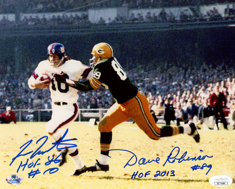 Fran Tarkenton & Dave Robinson Autographed 8x10 Photo HOF JSA 48507