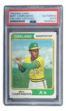 Bert Campaneris Signed Oakland A's 1974 Topps #155 Trading Card PSA/DNA