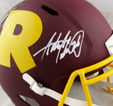 Adrian Peterson Autographed Redskins F/S AMP Speed Helmet- Beckett W Auth *White