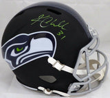 KAM CHANCELLOR AUTOGRAPHED SEAHAWKS FLAT MATTE BLACK FULL SIZE HELMET MCS 148369