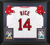 Red Sox Jim Rice Authentic Signed White Pro Style Framed Jersey BAS Witnessed