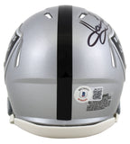 Raiders Howie Long Authentic Signed Silver Speed Mini Helmet BAS Witnessed