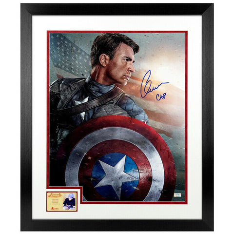 Chris Evans Autographed Captain America The First Avenger 16x20 Framed Photo