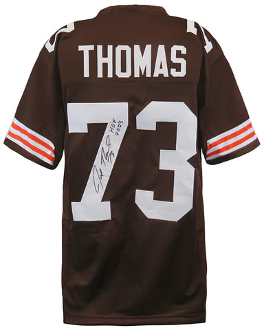 Joe Thomas Signed Brown Custom Football Jersey w/HOF 2023 - (SCHWARTZ COA)