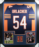 BRIAN URLACHER (Bears navy TOWER) Signed Autographed Framed Jersey Beckett HOF