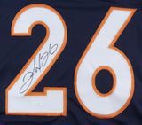 Clinton Portis Signed Denver Broncos Blue Jersey (JSA COA) 2xPro Bowl R.B.