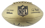 Kurt Warner Signed Wilson Replica Duke Metallic Gold Football W/ Case BAS Wit