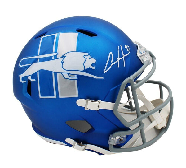 Aidan Hutchinson Signed Detroit Lions Speed Full Size Alternate 2023 NFL Helmet