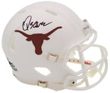 QUINN EWERS AUTOGRAPHED SIGNED TEXAS WHITE SPEED MINI HELMET BECKETT QR 202908