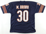 Mike Brown Signed Chicago Bears Jersey (PSA) 2000 2nd Round NFL Pk / Nebraska