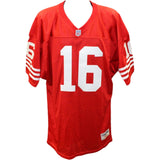 Joe Montana Autographed San Francisco 49ers Red Wilson sz48 Jersey Beckett 48384