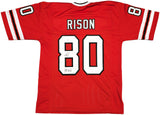 ATLANTA FALCONS ANDRE RISON AUTOGRAPHED RED JERSEY "84 TD" JSA STOCK #233379