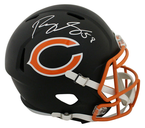 Roquan Smith Autographed Chicago Bears Black Matte Replica Helmet BAS 25839