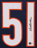 Dick Butkus Signed Chicago Bears 35x43 Framed Jersey (Beckett) 8xPro Bowl LB