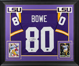 LSU Dwayne Bowe Authentic Signed Purple Pro Style Framed Jersey BAS Witnessed