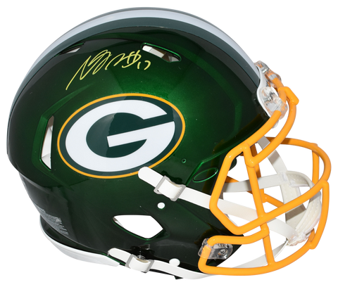 DAVANTE ADAMS SIGNED GREEN BAY PACKERS FLASH AUTHENTIC SPEED HELMET BECKETT