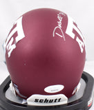 Dante Hall Autographed Texas A&M Aggies Maroon Schutt Mini Helmet- JSA W *Silver