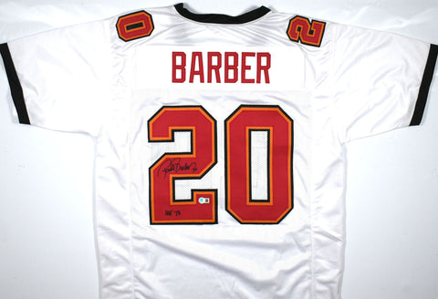 Ronde Barber Autographed White Pro Style Jersey w/ HOF - Beckett W Hologram