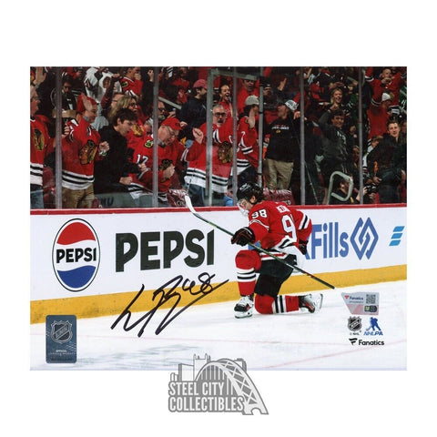 Connor Bedard Autographed Chicago 8x10 Hockey Photo - Fanatics (Celebration)