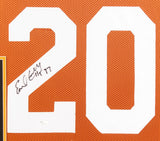 Earl Campbell Signed Texas Longhorns 31x35 Custom Framed Jersey Inscribed HT 77