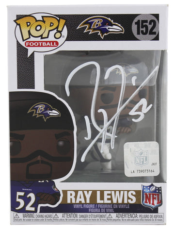 Ravens Ray Lewis Signed #152 Funko Pop Vinyl Figure w/ White Sig BAS Witnessed