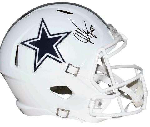 JAKE FERGUSON AUTOGRAPHED DALLAS COWBOYS WHITE FULL SIZE SPEED HELMET BECKETT