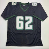 Autographed/Signed JASON KELCE Philadelphia Black Football Jersey PSA COA Auto