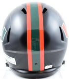 Andre Johnson Autographed Miami Hurricanes F/S Nights Speed Helmet-BeckettW Holo