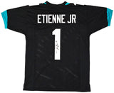 Travis Etienne Jacksonville Signed Black Football Jersey BAS