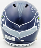 TYLER LOCKETT AUTOGRAPHED SEAHAWKS BLUE FULL SIZE SPEED HELMET MCS HOLO 236377