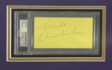 Wilt Chamberlain Lakers Framed Authentic Cut Signature Autograph PSA/DNA