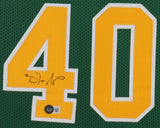 Shawn Kemp Signed Seattle Supersonics 35"x 43" Framed Jersey (Beckett COA)