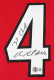 Udonis Haslem "3x Champ" Authentic Signed Red Pro Style Jersey BAS Witnessed