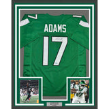 Framed Autographed/Signed Davante Adams 35x39 New York Green Jersey BAS COA