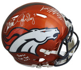 SB MVPs (3) Elway, Miller & Davis Signed Flash F/S Speed Proline Helmet BAS Wit