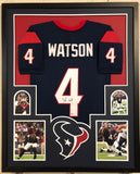 FRAMED HOUSTON TEXANS DESHAUN WATSON AUTOGRAPHED SIGNED JERSEY BECKETT COA