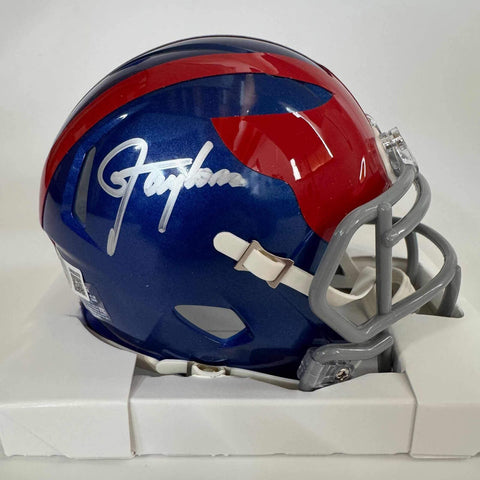 Autographed/Signed Lawrence Taylor New York Giants Alternate Mini Helmet BAS COA