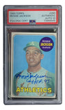 Reggie Jackson Signed 1969 Topps #260 A's Rookie Card HOF 93 PSA/DNA Auto 10